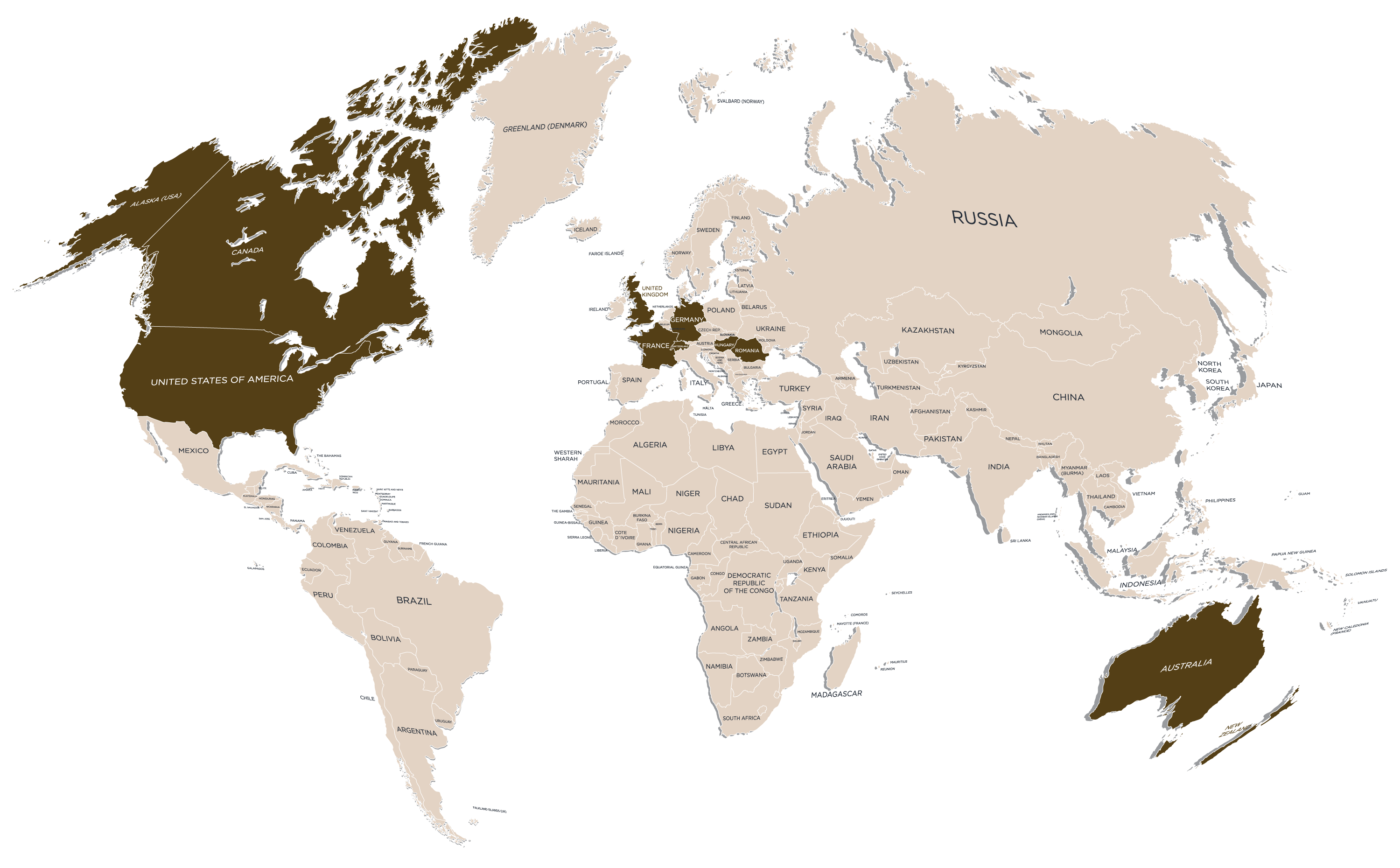 Family Tree Ltd. world map